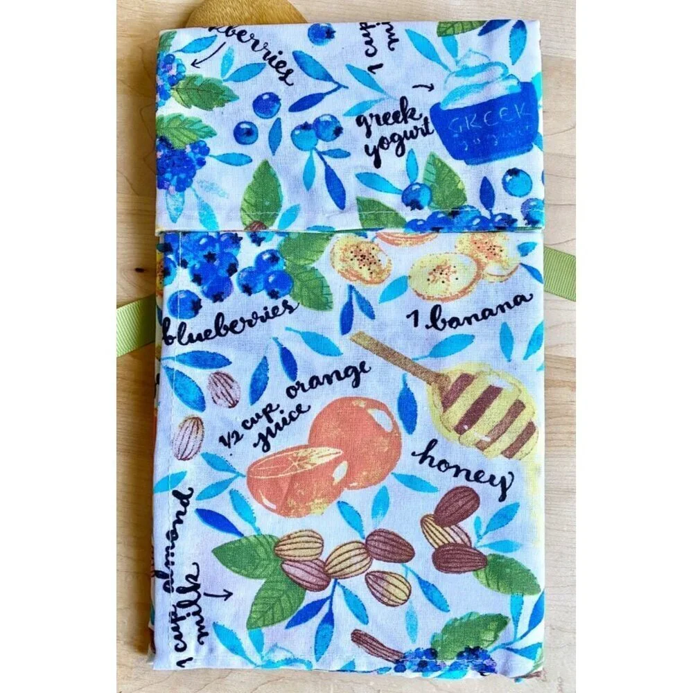 New Blueberry Smoothie Fruit Theme Wooden Spoon & Kitchen Cotton Towel Gift Set